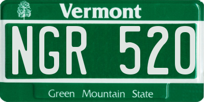 VT license plate NGR520