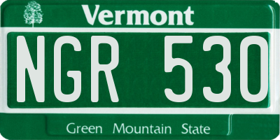 VT license plate NGR530