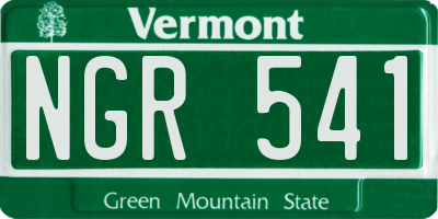 VT license plate NGR541