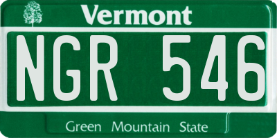 VT license plate NGR546