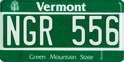 VT license plate NGR556