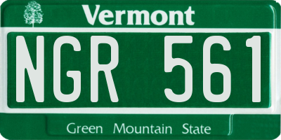 VT license plate NGR561