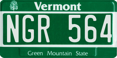 VT license plate NGR564