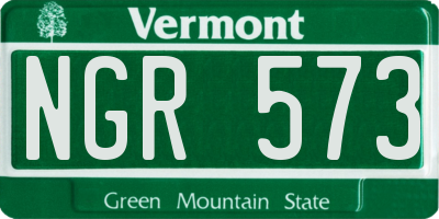 VT license plate NGR573