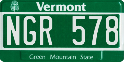 VT license plate NGR578