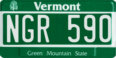 VT license plate NGR590