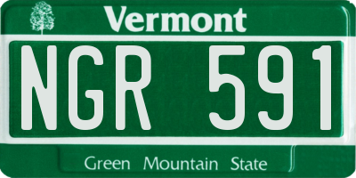 VT license plate NGR591