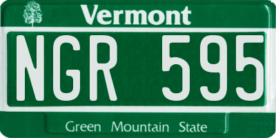 VT license plate NGR595