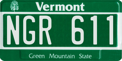 VT license plate NGR611