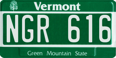 VT license plate NGR616