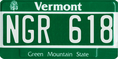 VT license plate NGR618