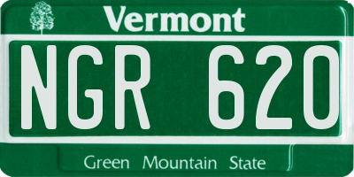 VT license plate NGR620