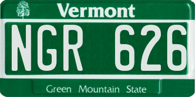 VT license plate NGR626