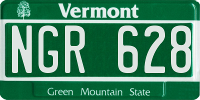 VT license plate NGR628