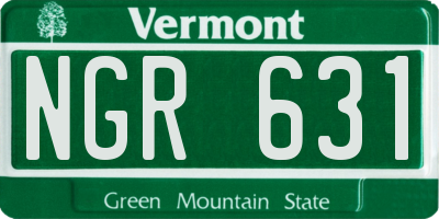 VT license plate NGR631