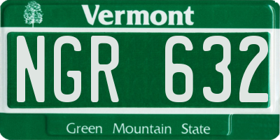 VT license plate NGR632