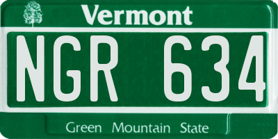 VT license plate NGR634