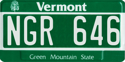 VT license plate NGR646