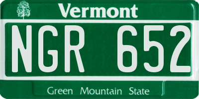 VT license plate NGR652