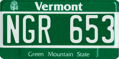 VT license plate NGR653