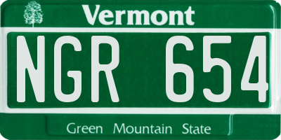 VT license plate NGR654