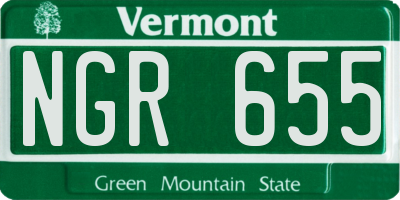 VT license plate NGR655
