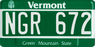 VT license plate NGR672