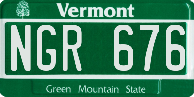 VT license plate NGR676