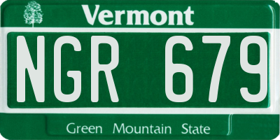 VT license plate NGR679