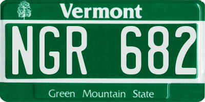 VT license plate NGR682