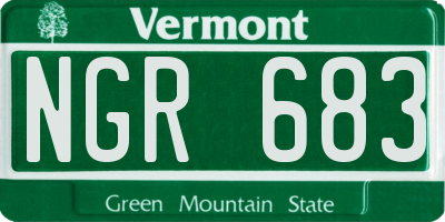 VT license plate NGR683
