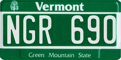 VT license plate NGR690