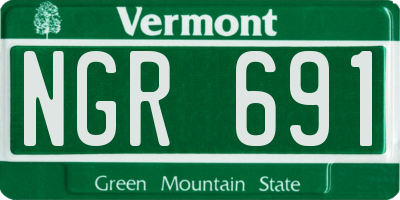 VT license plate NGR691