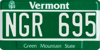 VT license plate NGR695