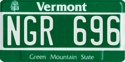 VT license plate NGR696