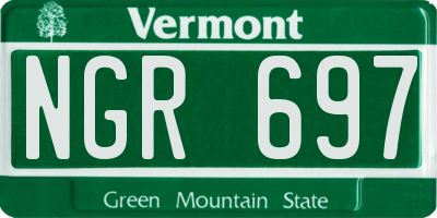 VT license plate NGR697