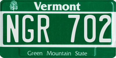 VT license plate NGR702