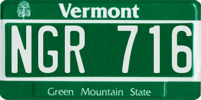 VT license plate NGR716