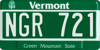 VT license plate NGR721