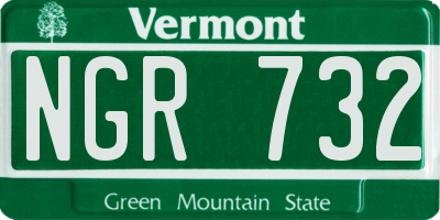 VT license plate NGR732