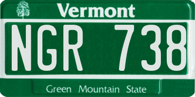 VT license plate NGR738