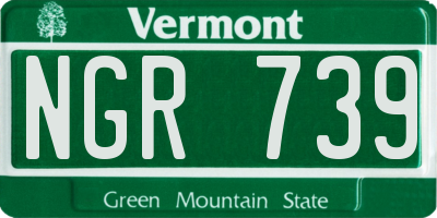 VT license plate NGR739