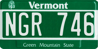 VT license plate NGR746