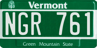 VT license plate NGR761
