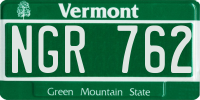 VT license plate NGR762