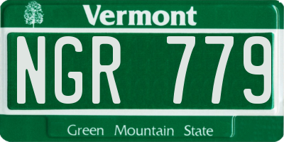 VT license plate NGR779
