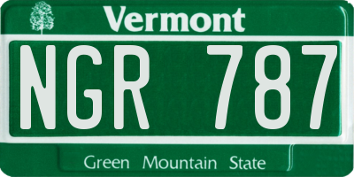 VT license plate NGR787