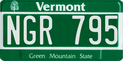 VT license plate NGR795