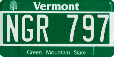 VT license plate NGR797