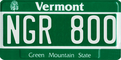 VT license plate NGR800
